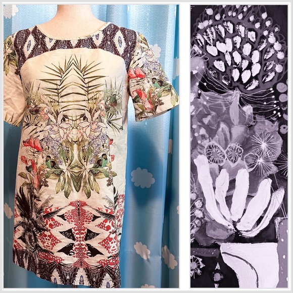 Botanical lightweight canvas top. - Picture 3 of 5